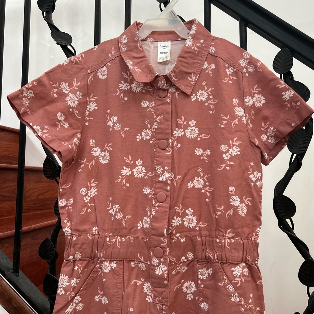 Floral Button-Up Romper